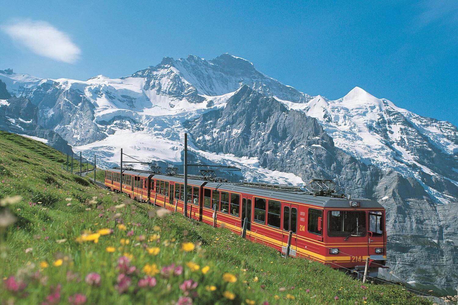 swiss alps train trip