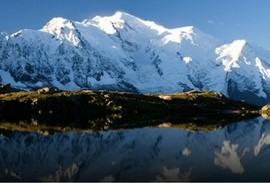 Snowy Mont Blanc range