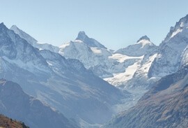 Swiss mountain range along the Haute Route