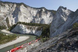 Glacier express in the Rhine Gorge