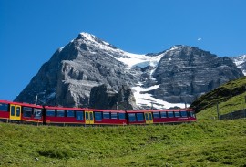 Train from Grindelwald going to Kleine Scheidegg