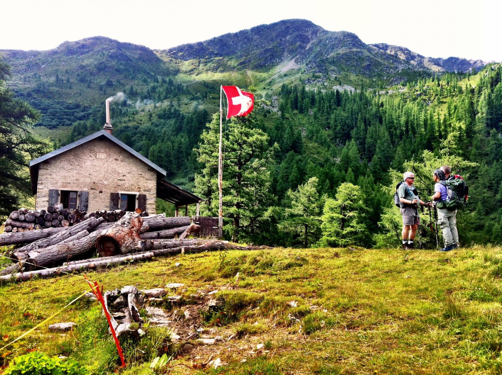 Mountain hut along the Haute Route