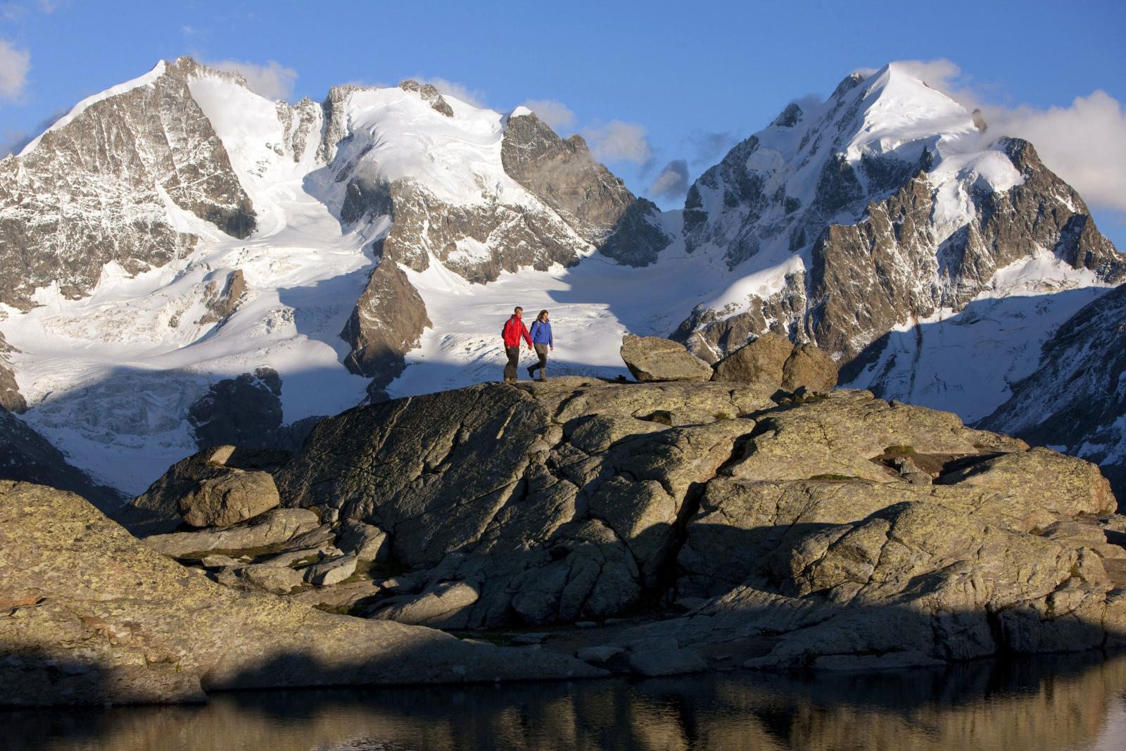 Hiking through the Swiss Alps