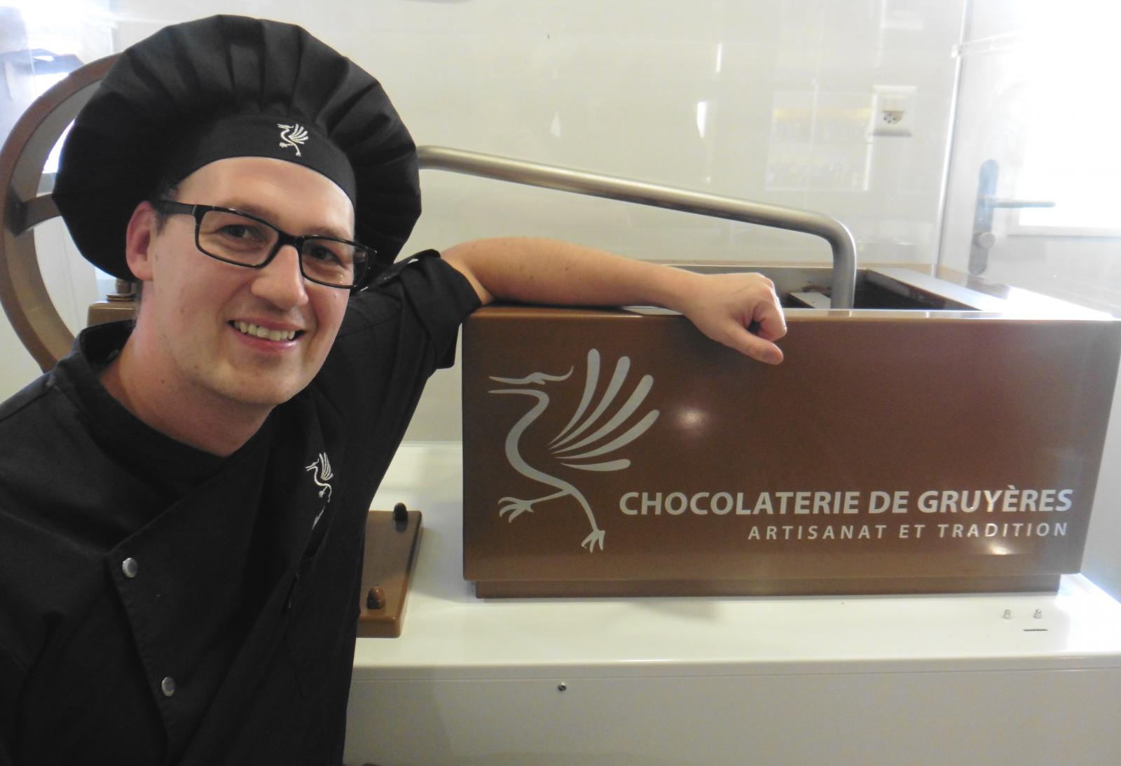 Chocolate maker in Gruyeres